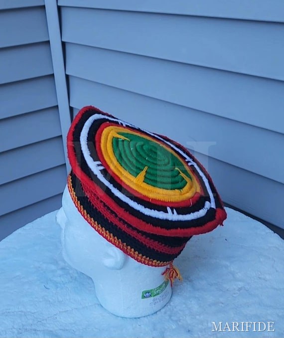 Toghu Bamenda Hat Cameroon Handwoven | Traditional Cap Men Women | African Heritage | Free Ship