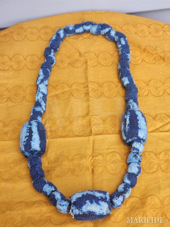 Authentic Bamileke Ndop Beaded Necklace | Cameroon Heritage Toghu Jewelry | Traditional African