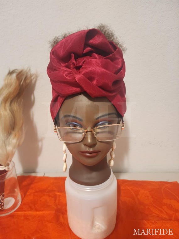 African Satin Wired Headband | Flexible Ankara Print Head Wrap | Natural Hair Accessory | Boho
