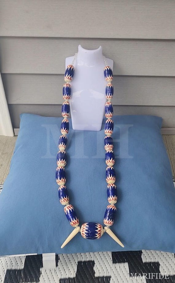 Bamileke Beaded Necklace | Cameroon Heritage Ceremonial Jewelry | African Wedding | Gift for Her