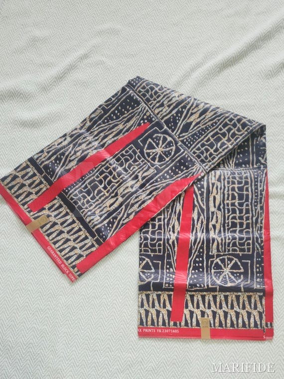 Authentic NDOP Bamileke Fabric | African Wax Print 6 Yards Polyester | Cameroon Grassfields Heritage