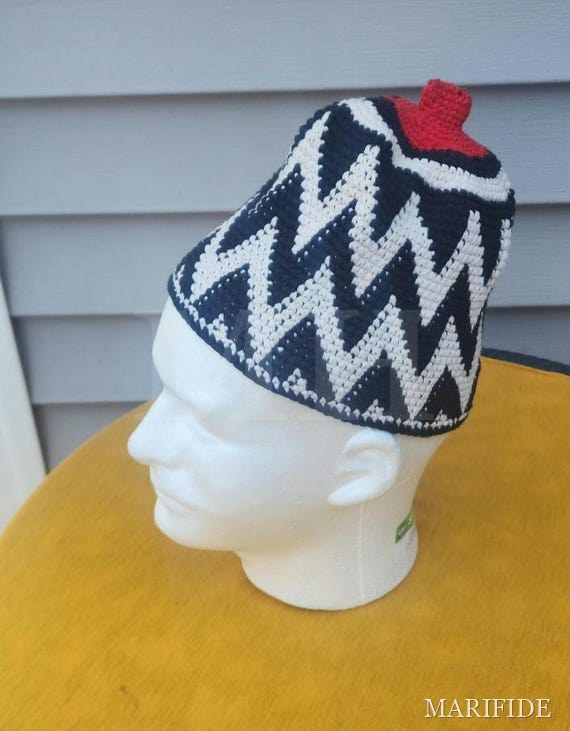 Cameroon Wool Hat | Traditional Hausa Bamileke African Cap | Heritage Cultural Gift | Free Shipping