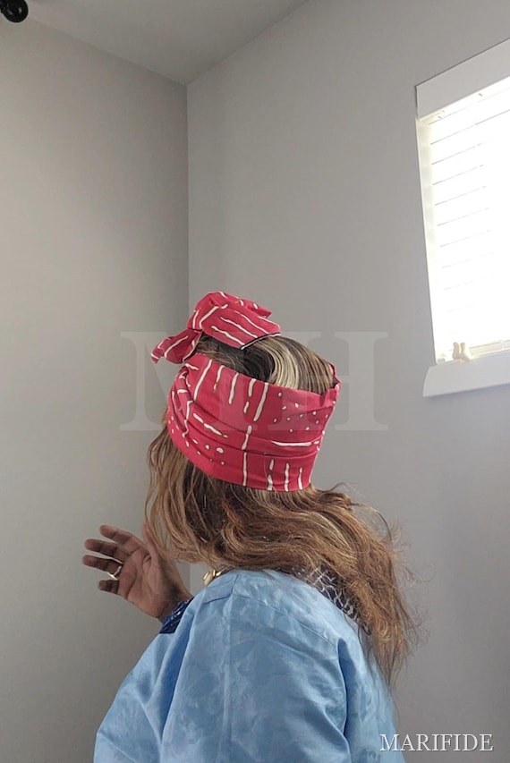African Head Wrap Wired Ankara | Kente Boho Headband 100% Cotton | Cultural Natural Hair Gift