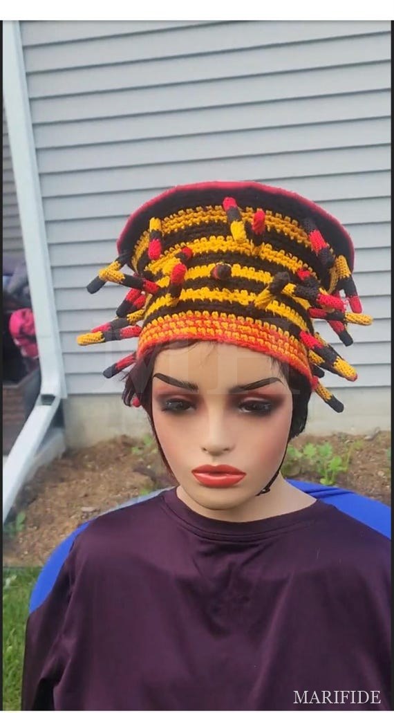 Toghu Bamenda Hat Handwoven Wool Blend | Bamileke Traditional African Cap | Cameroon Unisex | Heritage